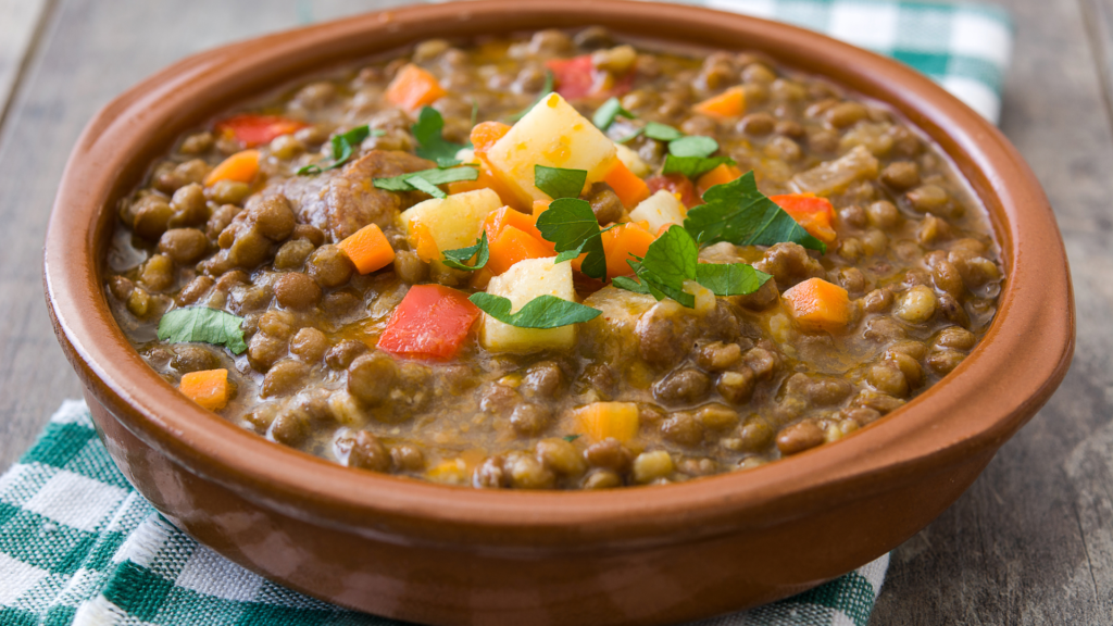 Lentil soup with veggies - cheap meal ideas