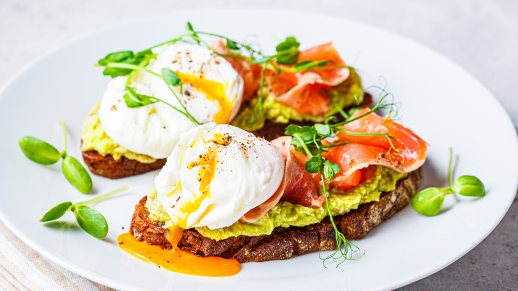 avocado toast with poached eggs and smoked salmon - 15 minute meals