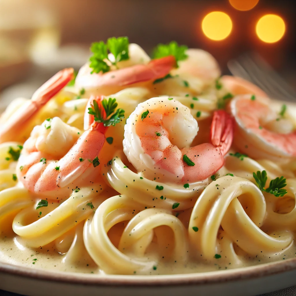 Creamy garlic shrimp pasta - 30 minute meals