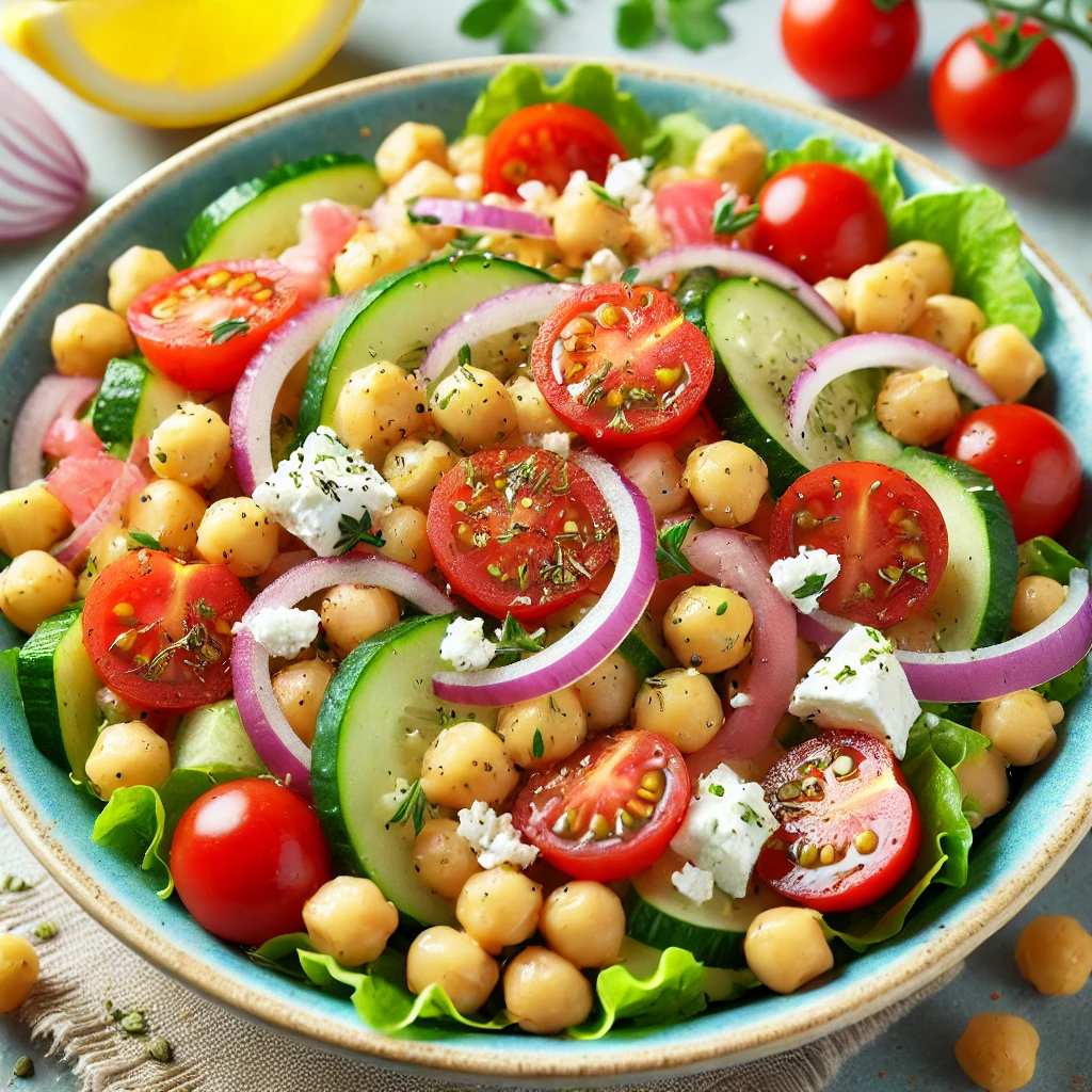 Mediterranean chickpea salad - 30 minute meals